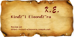 Kinál Eleonóra névjegykártya